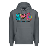 Rock peace love  cure Premium Hoodie - AdoDesignShop