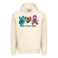 Sandshell peace love  cure Premium Hoodie - AdoDesignShop