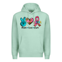 Seafoam peace love  cure Premium Hoodie - AdoDesignShop