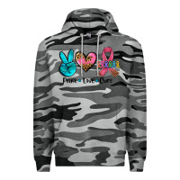 Slate Camo peace love  cure Premium Hoodie - AdoDesignShop