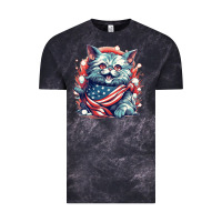 Cloud Black cat7 Vintage Tee - Unal Design
