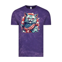 Cloud Purple cat7 Vintage Tee - Unal Design