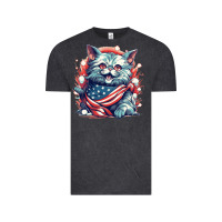 Vintage Black cat7 Vintage Tee - Unal Design
