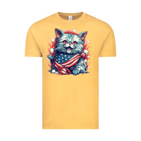 Vintage Mustard cat7 Vintage Tee - Unal Design