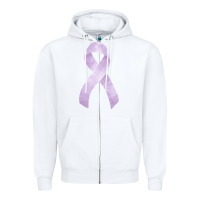 White testicular cancer ribbon fa element Zipper Hoodie - FaDigitalArtStudio