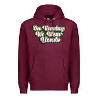 Burgundy on tuesday we wear beads Premium Hoodie - MaliasSmallBusiness