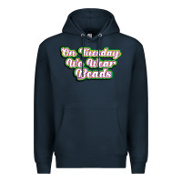 Navy on tuesday we wear beads Premium Hoodie - MaliasSmallBusiness