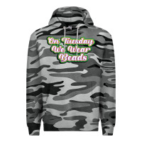 Slate Camo on tuesday we wear beads Premium Hoodie - MaliasSmallBusiness