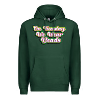 Sports Green on tuesday we wear beads Premium Hoodie - MaliasSmallBusiness