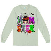 Matcha halloween momster messy bun Long Sleeve Tee - Zillion Design Studio