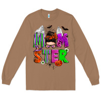 Toasted Coconut halloween momster messy bun Long Sleeve Tee - Zillion Design Studio