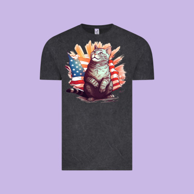 Cat8 Vintage Tee Designed By Unal Design