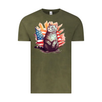 Vintage Olive cat8 Vintage Tee - Unal Design