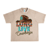 French Oak long live cowboys Urban Heavy Tee - texasbilliewilder