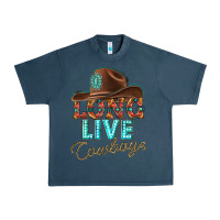 Midnight Navy long live cowboys Urban Heavy Tee - texasbilliewilder