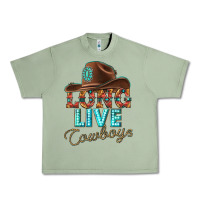 Oil Green long live cowboys Urban Heavy Tee - texasbilliewilder