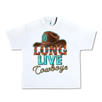 White long live cowboys Urban Heavy Tee - texasbilliewilder