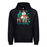 Black merry christmas snowman Urban Hoodie - MaliasSmallBusiness