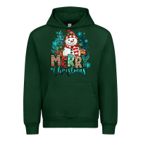 Forest Green merry christmas snowman Urban Hoodie - MaliasSmallBusiness