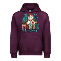 Mauve Wine merry christmas snowman Urban Hoodie - MaliasSmallBusiness
