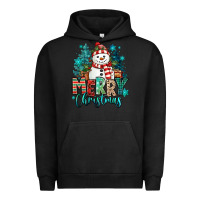 Pigment Black merry christmas snowman Urban Hoodie - MaliasSmallBusiness