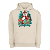 Pigment French Oak merry christmas snowman Urban Hoodie - MaliasSmallBusiness