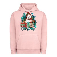 Pigment Salmon merry christmas snowman Urban Hoodie - MaliasSmallBusiness