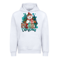 White merry christmas snowman Urban Hoodie - MaliasSmallBusiness