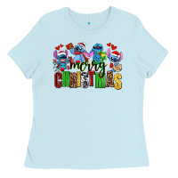 Merry Christmas Stitch Ladies Tee | Teevron