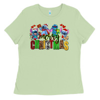 Matcha merry christmas stitch Ladies Tee - AdoDesignShop