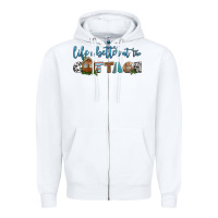 White life is better at the cottage Zipper Hoodie - HRA Design Shop