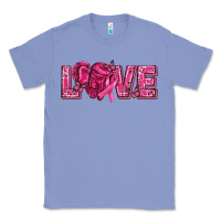 Colony Blue Breast Cancer Love Classic Tee - texasbilliewilder