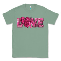Sage Breast Cancer Love Classic Tee - texasbilliewilder