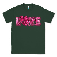 Sports Green Breast Cancer Love Classic Tee - texasbilliewilder