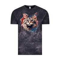 Cloud Black cat9 Vintage Tee - Unal Design