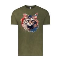 Vintage Olive cat9 Vintage Tee - Unal Design