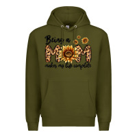 Army Green being a mom makes my life complete Premium Hoodie - MaliasSmallBusiness