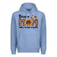 Colony Blue being a mom makes my life complete Premium Hoodie - MaliasSmallBusiness
