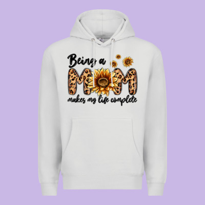 Being A Mom Makes My Life Complete Premium Hoodie Designed By Maliassmallbusiness