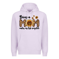 Lilac being a mom makes my life complete Premium Hoodie - MaliasSmallBusiness