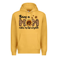 Mustard being a mom makes my life complete Premium Hoodie - MaliasSmallBusiness