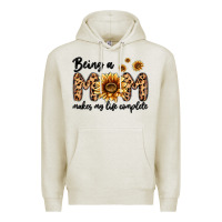Oatmeal Heather being a mom makes my life complete Premium Hoodie - MaliasSmallBusiness