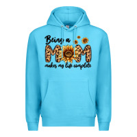 Ocean Blue being a mom makes my life complete Premium Hoodie - MaliasSmallBusiness