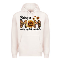 Pale Pink being a mom makes my life complete Premium Hoodie - MaliasSmallBusiness