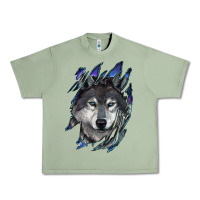 Oil Green Wolf scratch mark Urban Heavy Tee - RanaPortraitStore