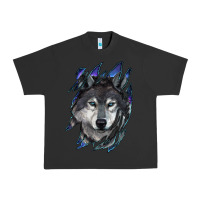 Pigment Black Wolf scratch mark Urban Heavy Tee - RanaPortraitStore