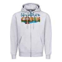 Heather Grey life is better at the cabin Zipper Hoodie - HRA Design Shop