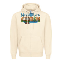 Sandshell life is better at the cabin Zipper Hoodie - HRA Design Shop