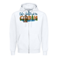 White life is better at the cabin Zipper Hoodie - HRA Design Shop