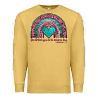 Antique Gold valentine's day rainbow let all that you do be done in love 1 corinthi Premium Sweatshirt - AdoDesignShop